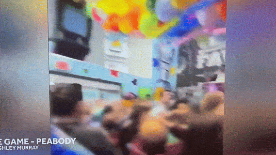 A TERROR BALLOON THAT YOU KNOW IS GOING TO BUST EVERY DAY! IT’S LIKE A BIG BANG THEORY EVERY DAY! (BALLOON DROP PULLS MASSIVE LEGO DISPLAY ONTO NEW YEAR’S EVE ARCADE REVELERS, INJURING 10)